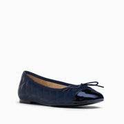 Jon Josef Belle Quilted Ballet Flat in Navy Combo