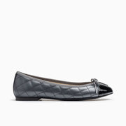 Jon Josef Belle Quilted Ballet Flat in Pewter Soft-Grey