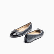 Jon Josef Belle Quilted Ballet Flat in Pewter Soft-Grey