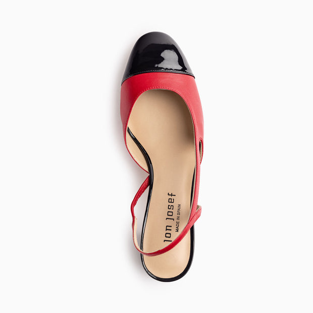 Jon Josef Daniela Slingback in Black Red Combo