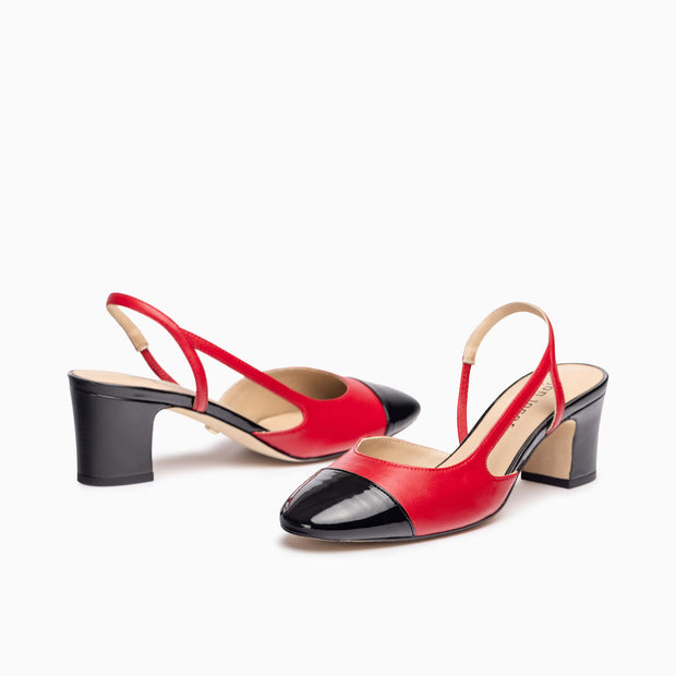 Jon Josef Daniela Slingback in Black Red Combo