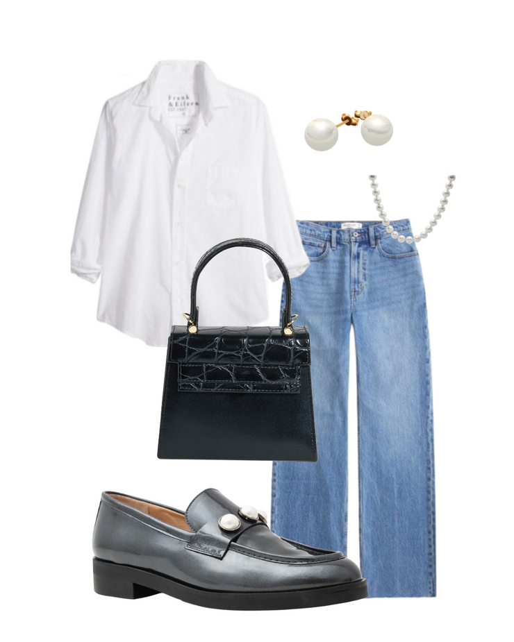 Jon Josef Marbella Pearls Loafer in Pewter Patent