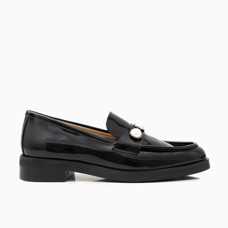 Jon Josef Marbella Pearls Loafer in Black Patent