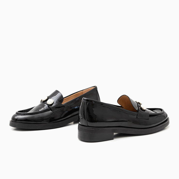 Jon Josef Marbella Pearls Loafer in Black Patent