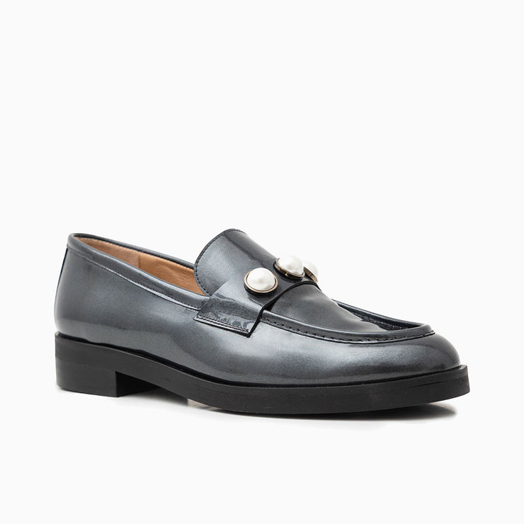 Jon Josef Marbella Pearls Loafer in Pewter Patent