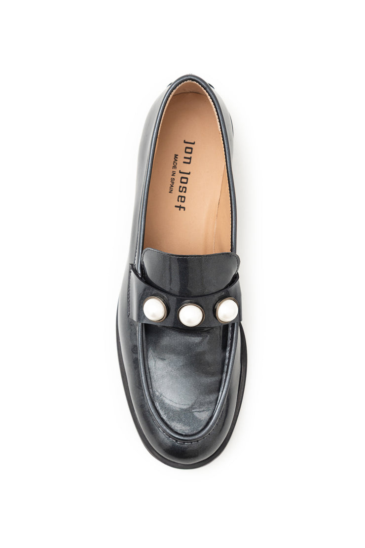 Jon Josef Marbella Pearls Loafer in Pewter Patent