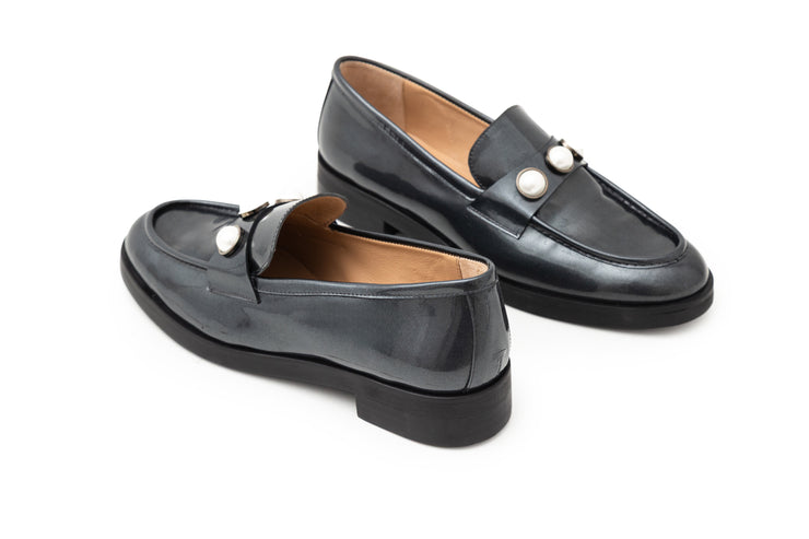 Jon Josef Marbella Pearls Loafer in Pewter Patent