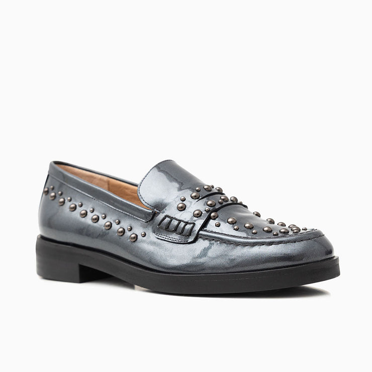 Jon Josef Marbella Studs Loafer in Pewter Patent