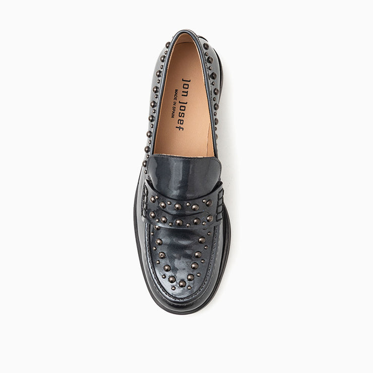 Jon Josef Marbella Studs Loafer in Pewter Patent