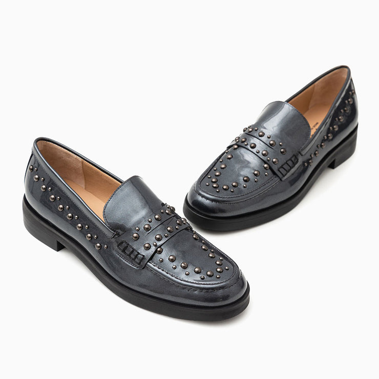 Jon Josef Marbella Studs Loafer in Pewter Patent