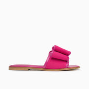 Jon Josef Milano Bow Flat Sandal in Fucshia Combo