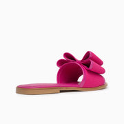 Jon Josef Milano Bow Flat Sandal in Fucshia Combo