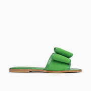 Jon Josef Milano Bow Flat Sandal in Green Combo