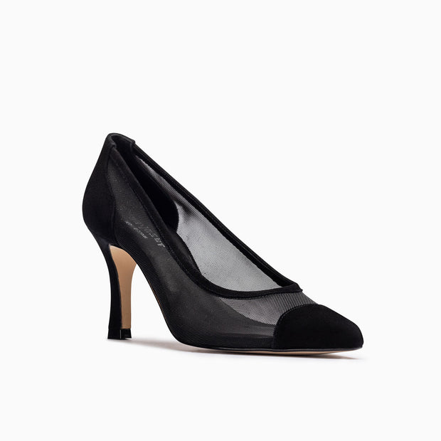 Jon Josef Phoenix Mesh High Heel in Black Suede Combo