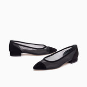 Jon Josef Ray Mesh Flat in Black Suede Combo