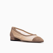 Jon Josef Ray Mesh Flat in Beige Suede Combo