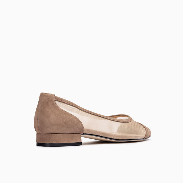 Jon Josef Ray Mesh Flat in Beige Suede Combo