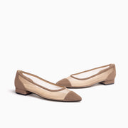 Jon Josef Ray Mesh Flat in Beige Suede Combo