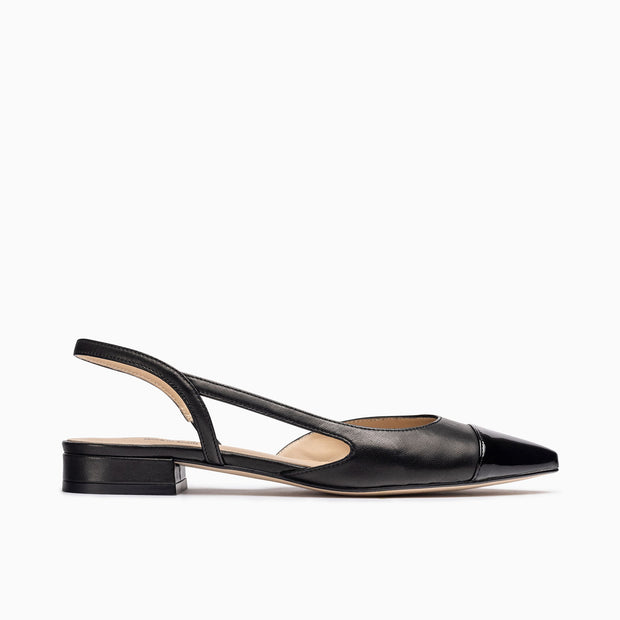 Jon Josef Rio Slingback Flat in Black Combo