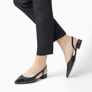 Jon Josef Rio Slingback Flat in Black Combo