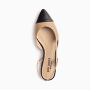 Jon Josef Rio Slingback Flat in Black Tan Combo