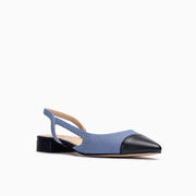 Jon Josef Rio Slingback Flat in Denim Combo