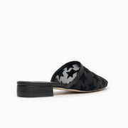 Jon Josef Rosalia Mule Mesh Flat in Black Leather Combo