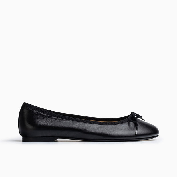 Jon Josef Barcelona Ballerina Flat in Black Leather