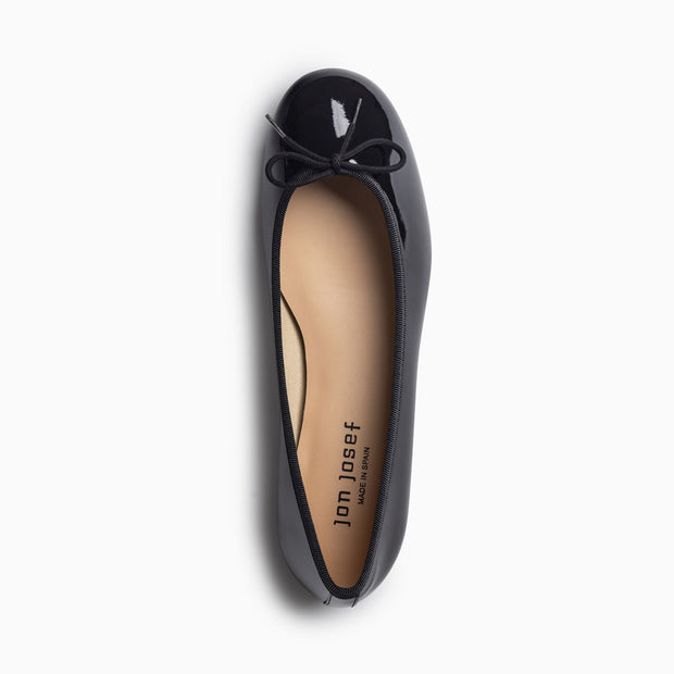 Jon Josef Barcelona Ballerina Flat in Black Patent