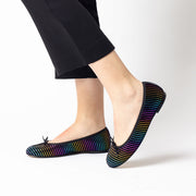 Jon Josef Barcelona Ballerina Flat in Multi Velvet