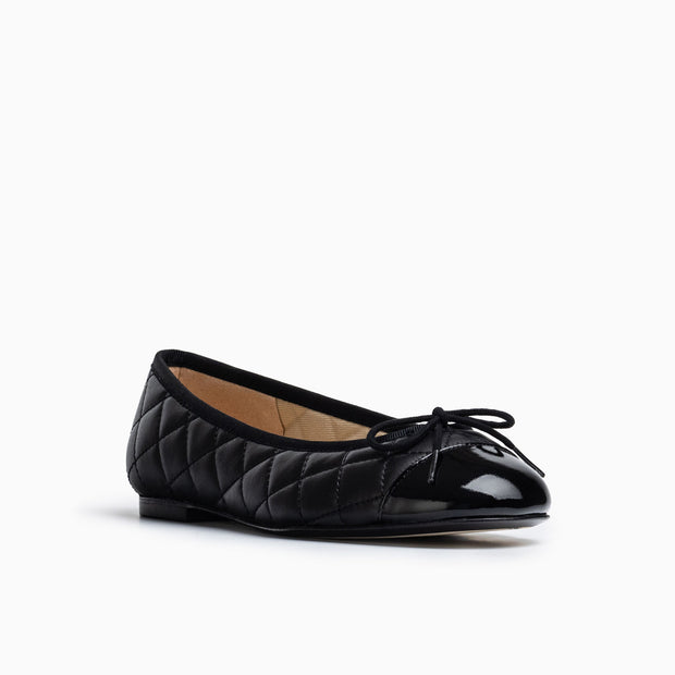 Jon Josef Belle Quilted Ballet Flat in Black Combo