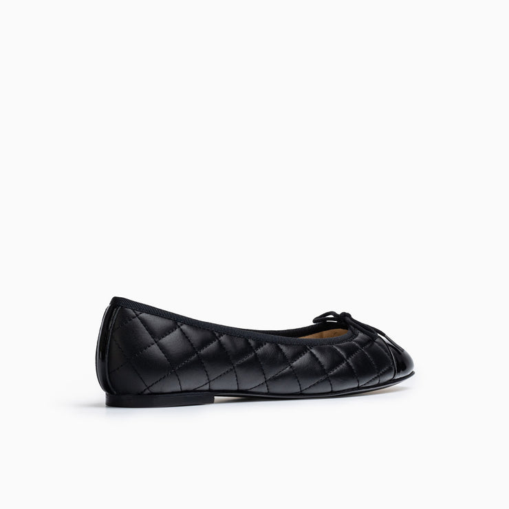 Jon Josef Belle Quilted Ballet Flat in Black Combo