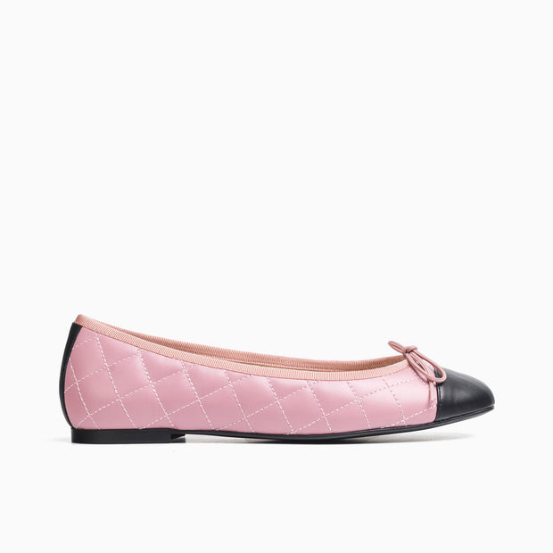 Jon Josef Belle Quilted Ballerina in Pink Black Combo