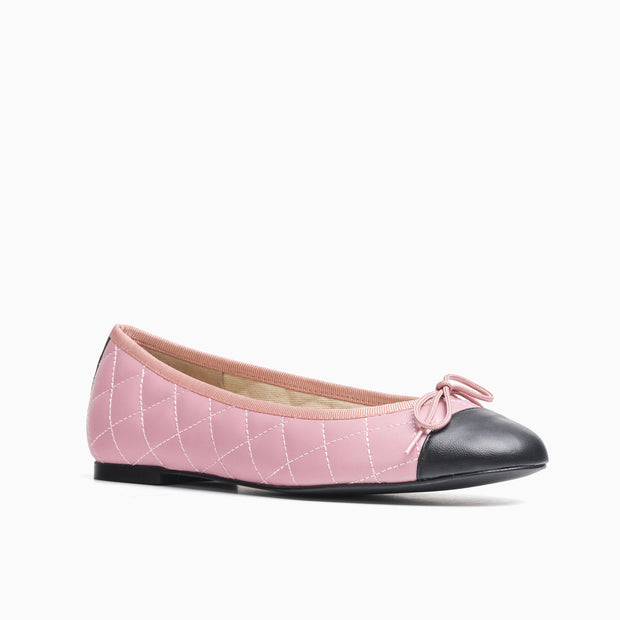 Jon Josef Belle Quilted Ballerina in Pink Black Combo