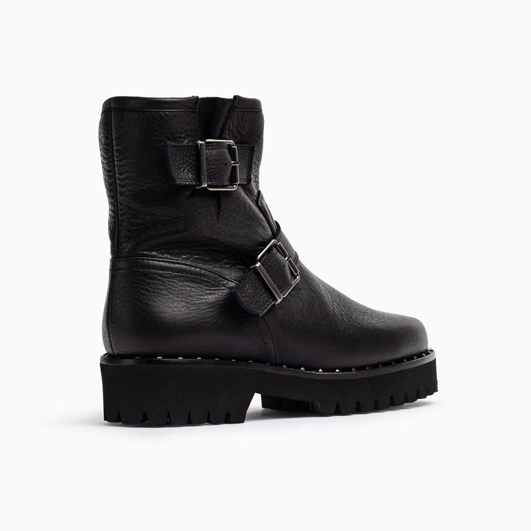 Biker boots with fur deals