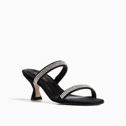 Jon Josef Campana Sandal in Black Satin