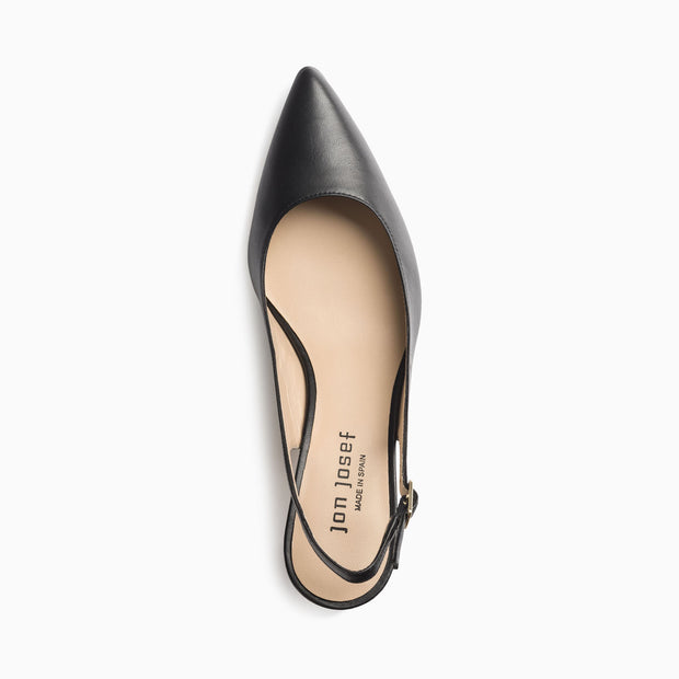 Jon Josef Carlie22 Slingback Pump in Black Leather