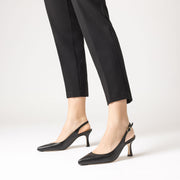 Jon Josef Carlie22 Slingback Pump in Black Leather