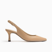 Jon Josef Carlie22 Slingback Pump in Dark Beige Leather