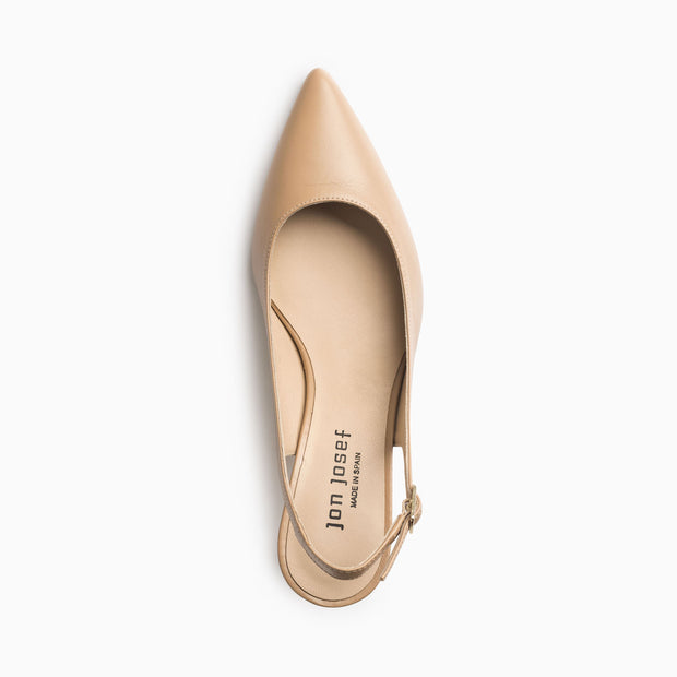 Jon Josef Carlie22 Slingback Pump in Dark Beige Leather