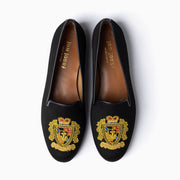 Jon Josef Gatsby Emblem Flat in Black Linen