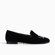 Jon Josef Gatsby Skull Flat in Black Velvet