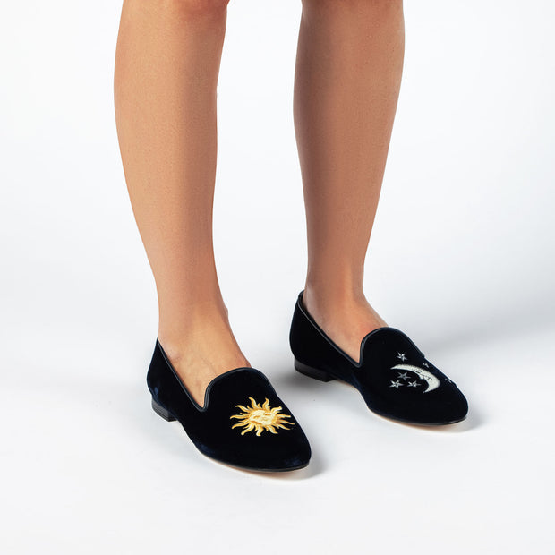 Jon Josef Gatsby Sun + Moon in Navy Velvet