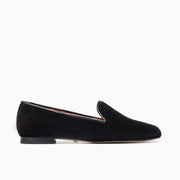 Jon Josef Gatsby Black Velvet Flat in Black Velvet