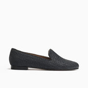 Jon Josef Gatsby Raffia Flat in Black Raffia