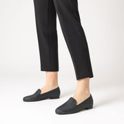 Jon Josef Gatsby Raffia Flat in Black Raffia