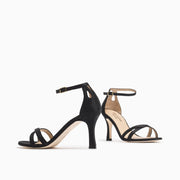 Jon Josef Kimmy Sandal in Black Glitter Satin