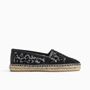 Jon Josef Menorca Espadrille in Black Leo Mesh