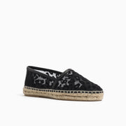 Jon Josef Menorca Espadrille in Black Leo Mesh