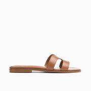 Jon Josef Nelly Flat Sandal in Cognac Leather